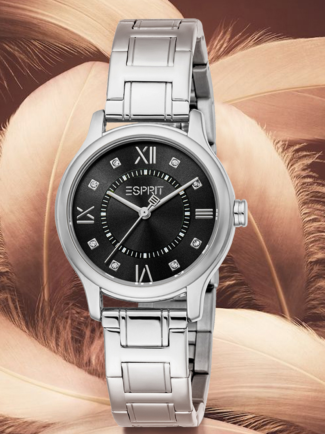 ESPRIT Women Embellished Dial & Stainless Steel Straps Analogue Watch ES1L456M0025
