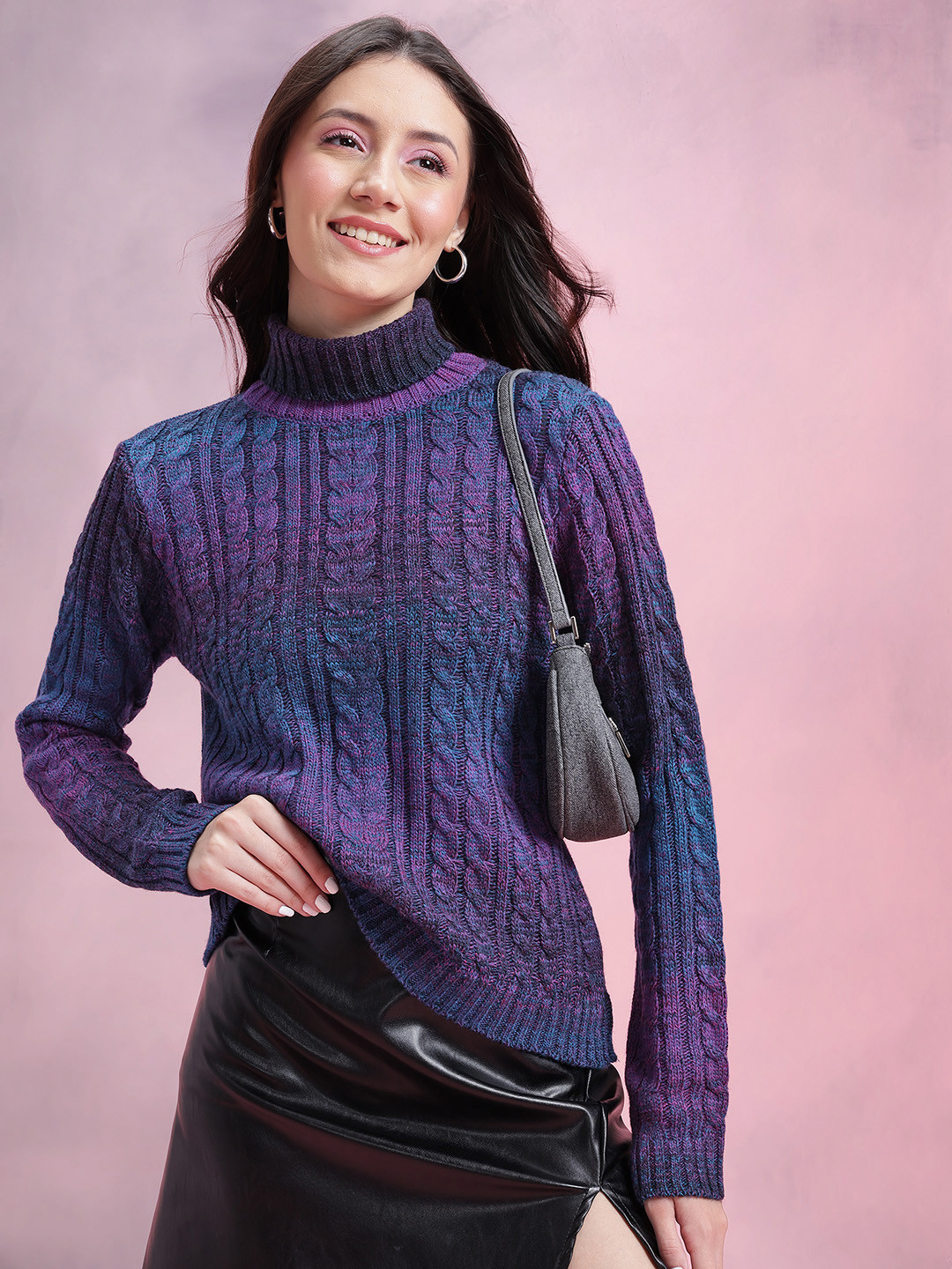 DressBerry Ombre Cable Knit Pullover