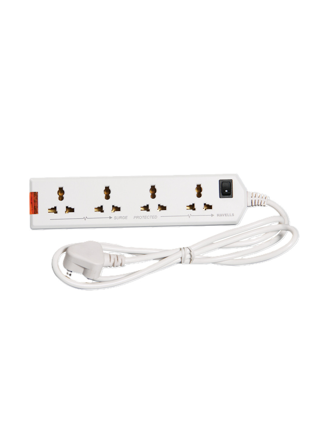Havells 240V 6A Four-Way Extension Board, 1440W Extension Cord 1.5m