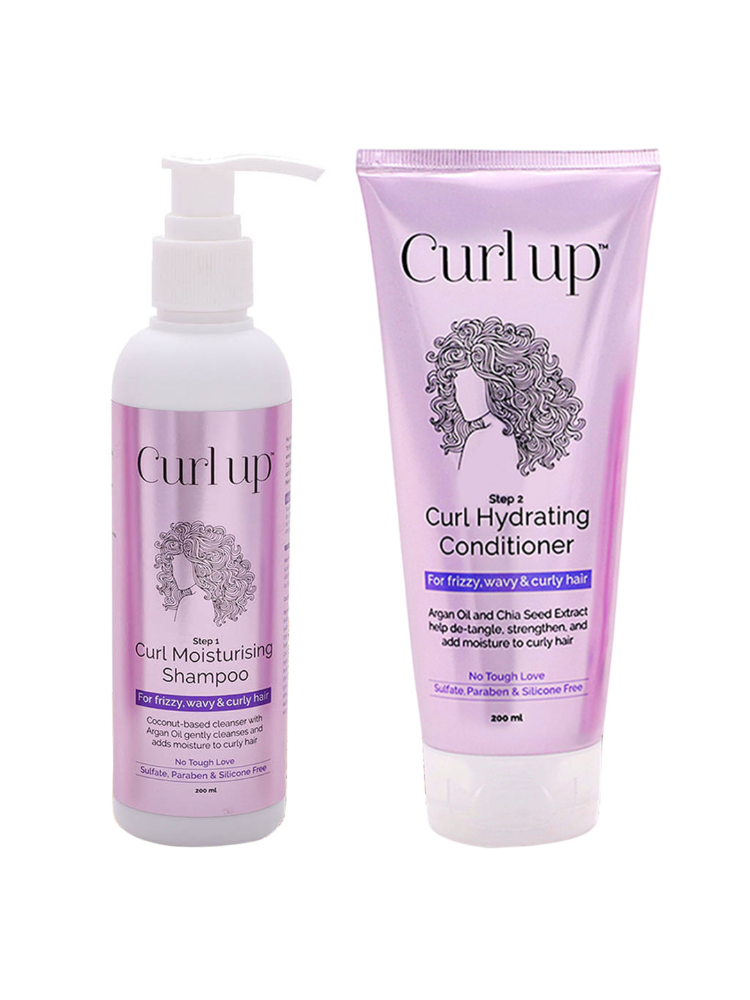Curl up Set of 2 Curl Moisturizing Shampoo & Hydrating Conditioner