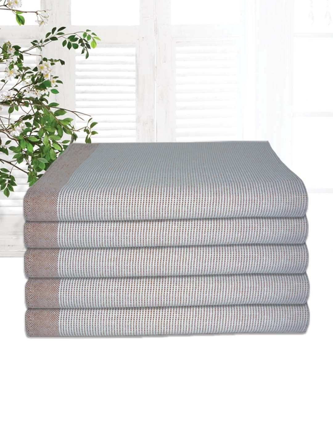 Athom Living Astar Grey 5 Pieces 210 GSM Bath Towel