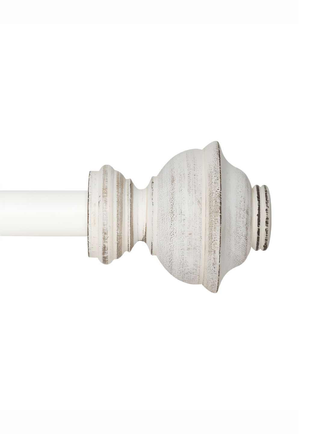 Deco Window White Matte Extendable Curtain Rods With Brackets