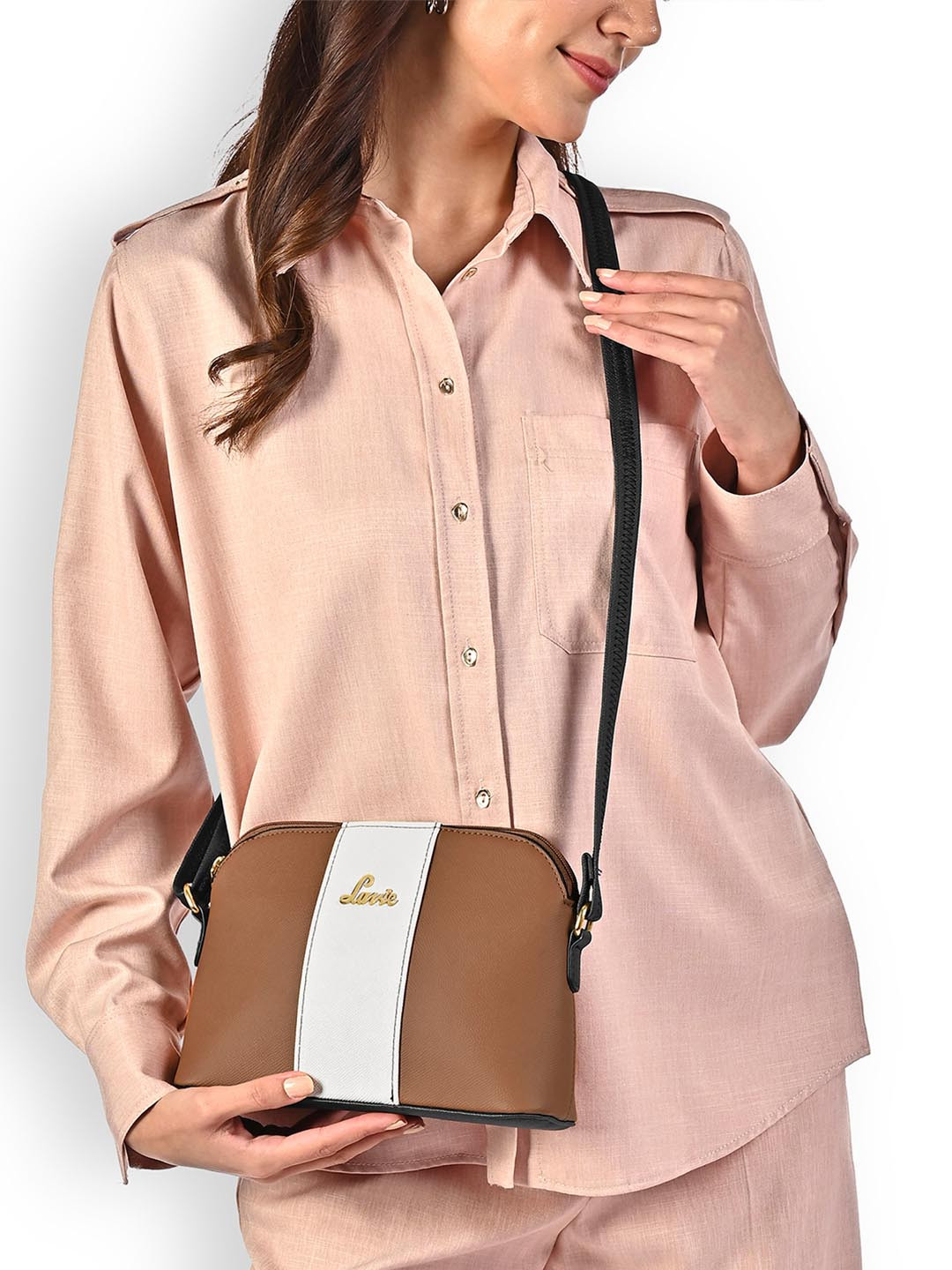 Lavie Women Janice Colourblocked Horizontal Sling Bag