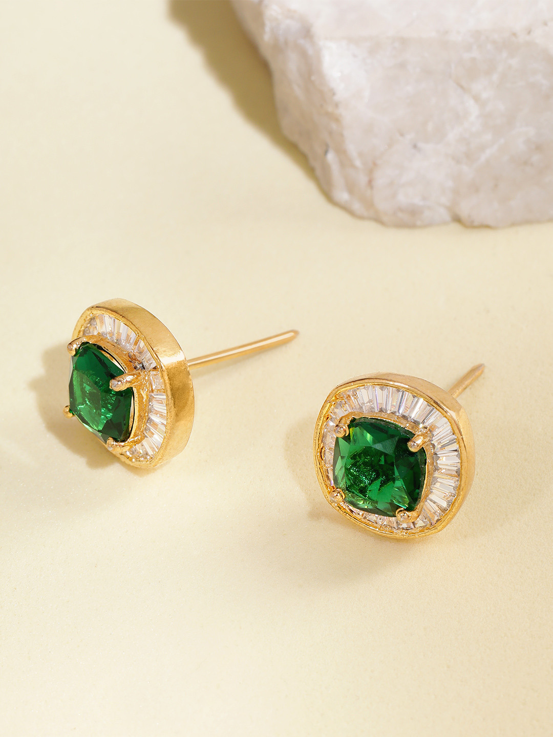 Peora Gold-Plated Cubic Zirconia Studs