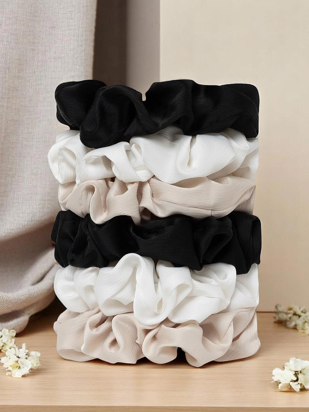 Radhu & Kabby Women Pack of 6 Multicoloured Ponytail Holders