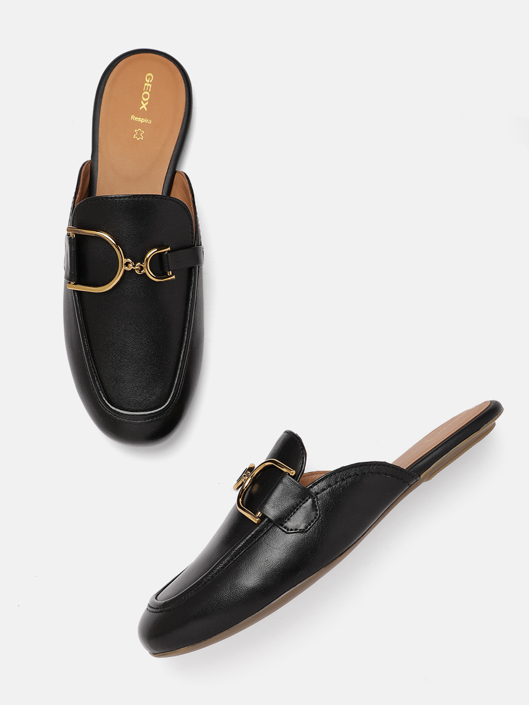 Geox Women Mules with Buckles Flats