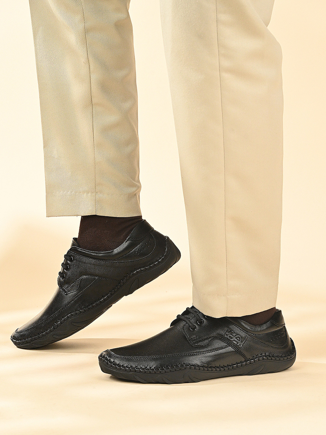 LOUIS STITCH Men Genuine Leather Ultra Lightweight Derbys Shoes