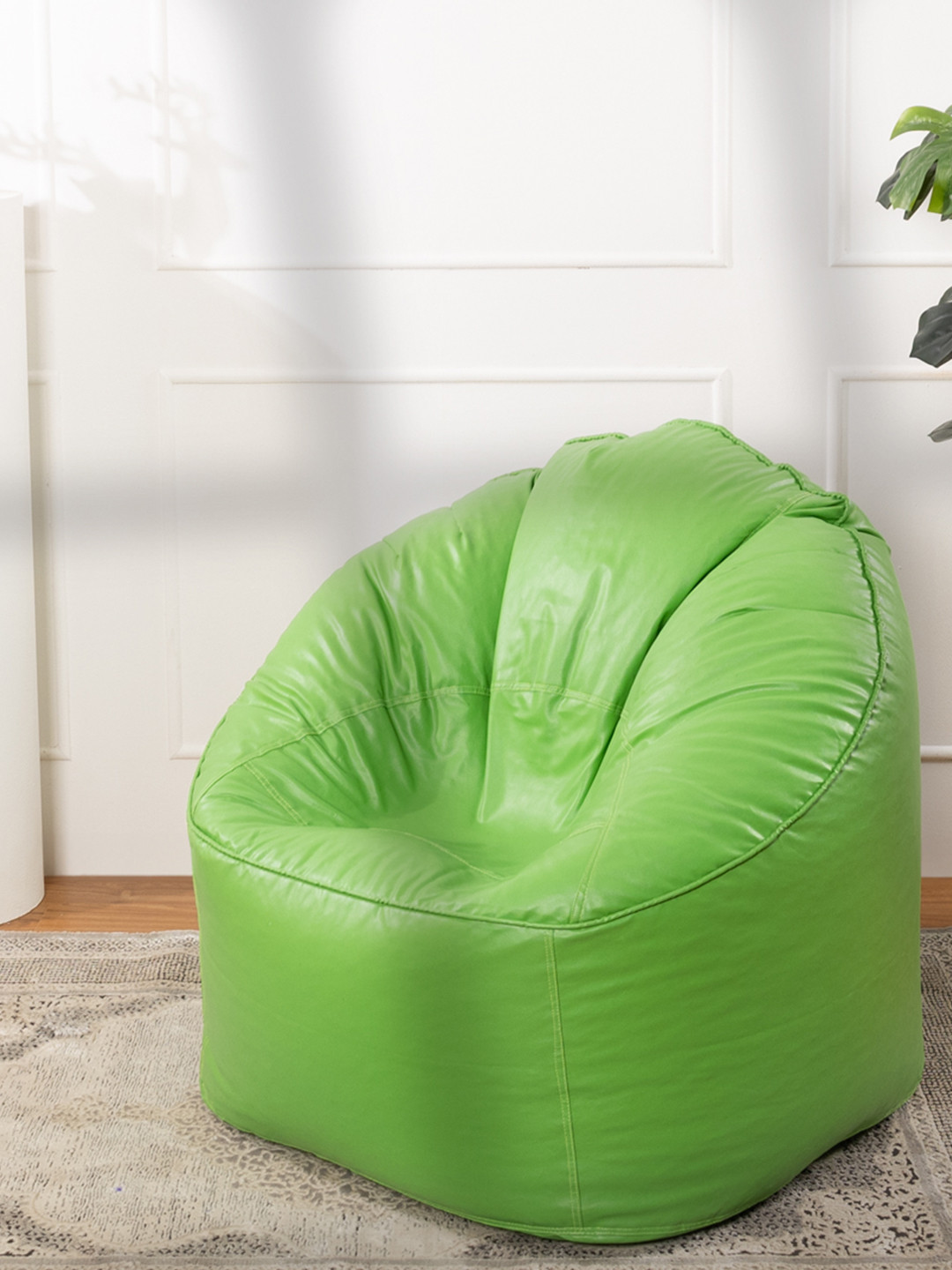 THREADVIBE LIVING Green Bean Bag Sofa With Bean