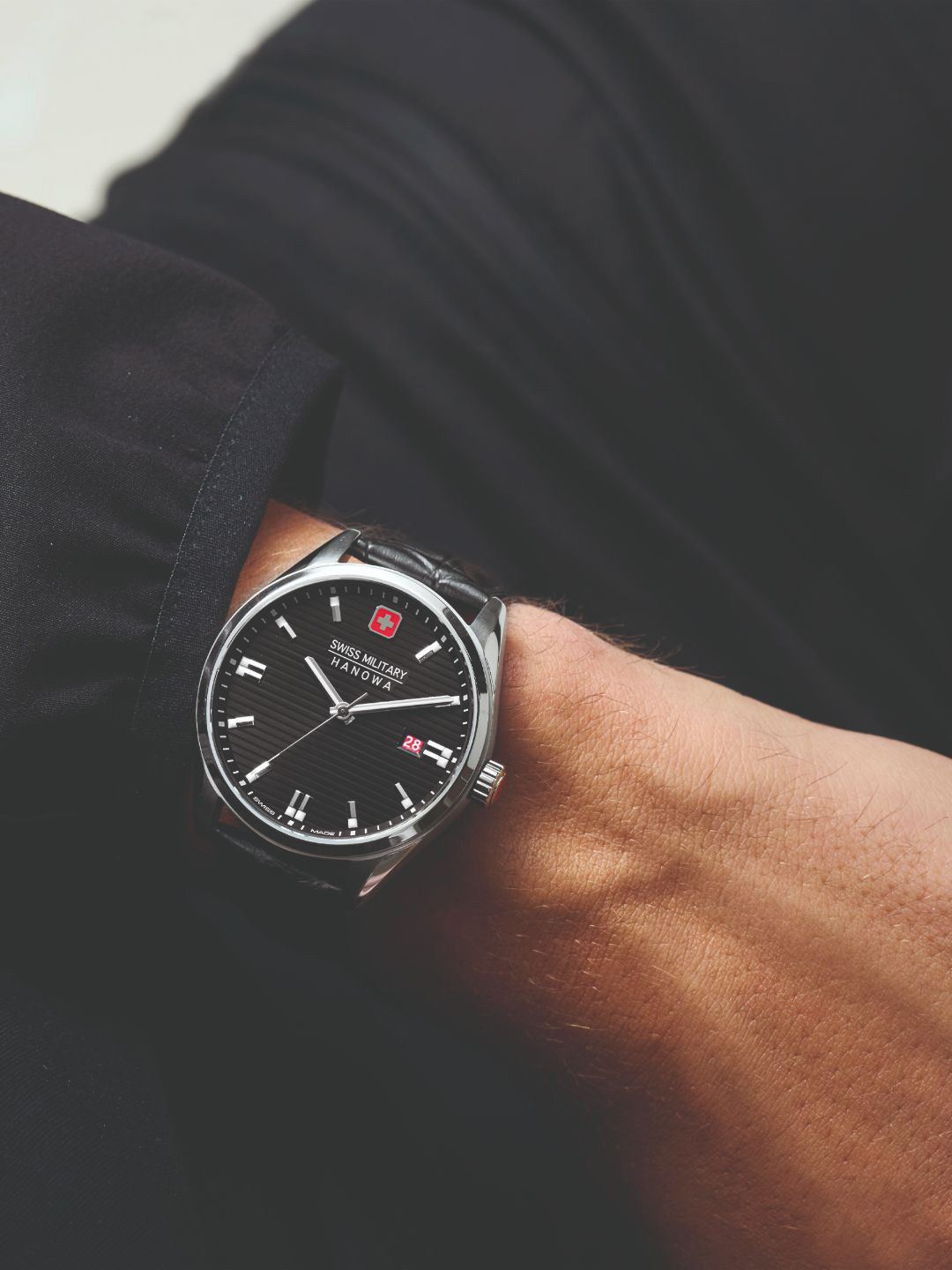 SWISS MILITARY HANOWA Roadrunner Men Embellished Dial Analogue Swiss Made Watch