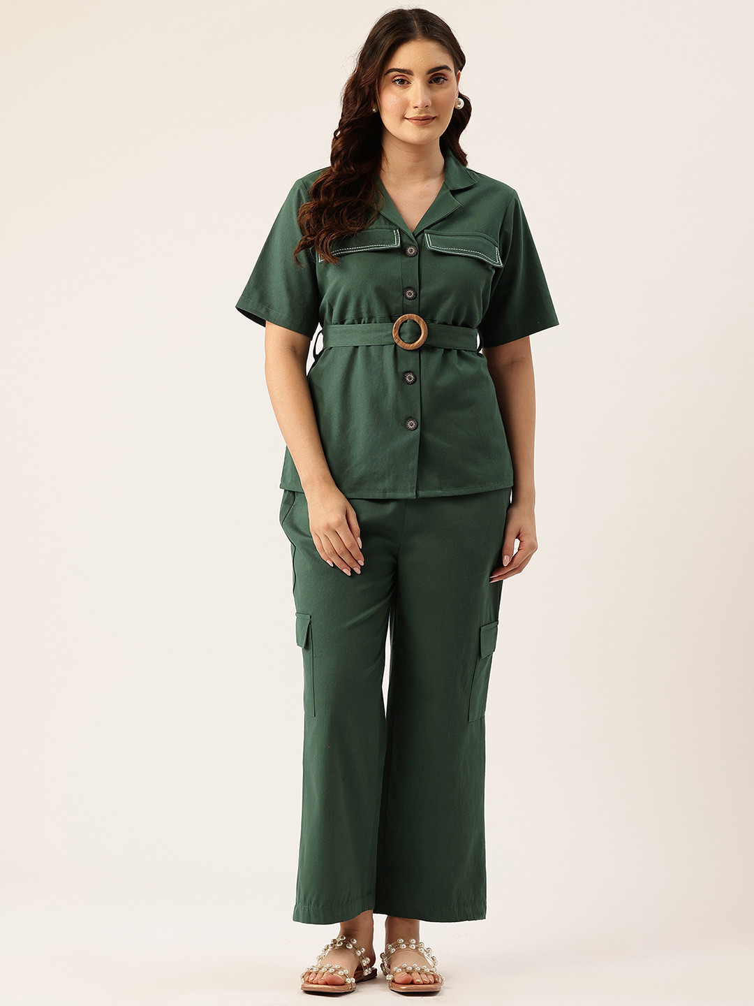 MISRI Pure Cotton Shirt With Trousers