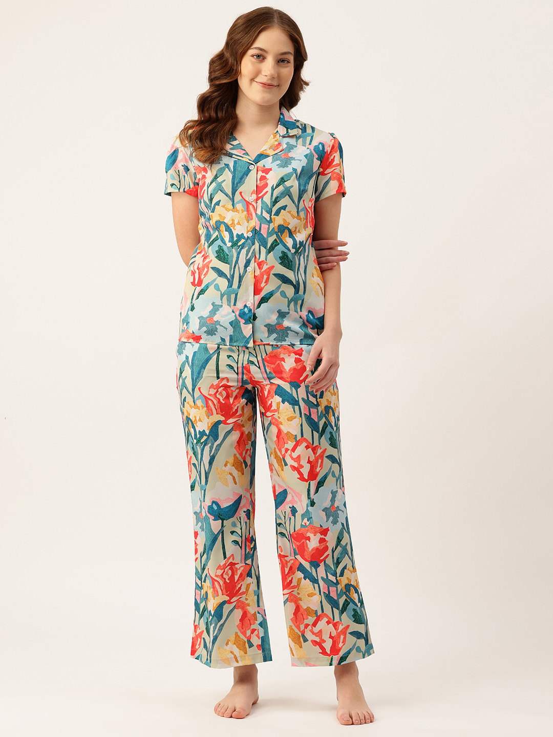 ETC Floral Printed Night Suit