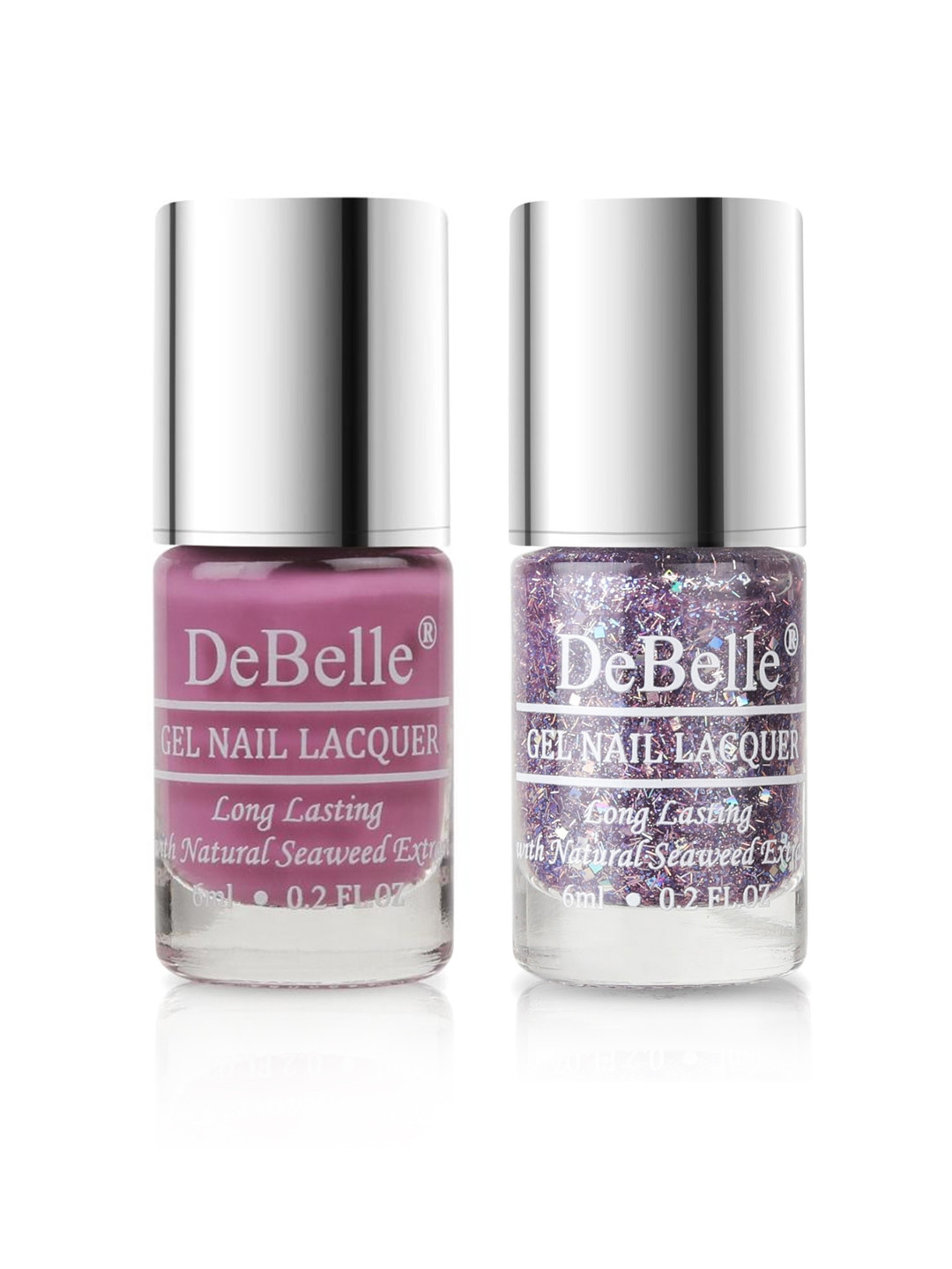DeBelle Set Of 2 Long Lasting Gel Nail Lacquer With Seaweed Extract - 6ml Each