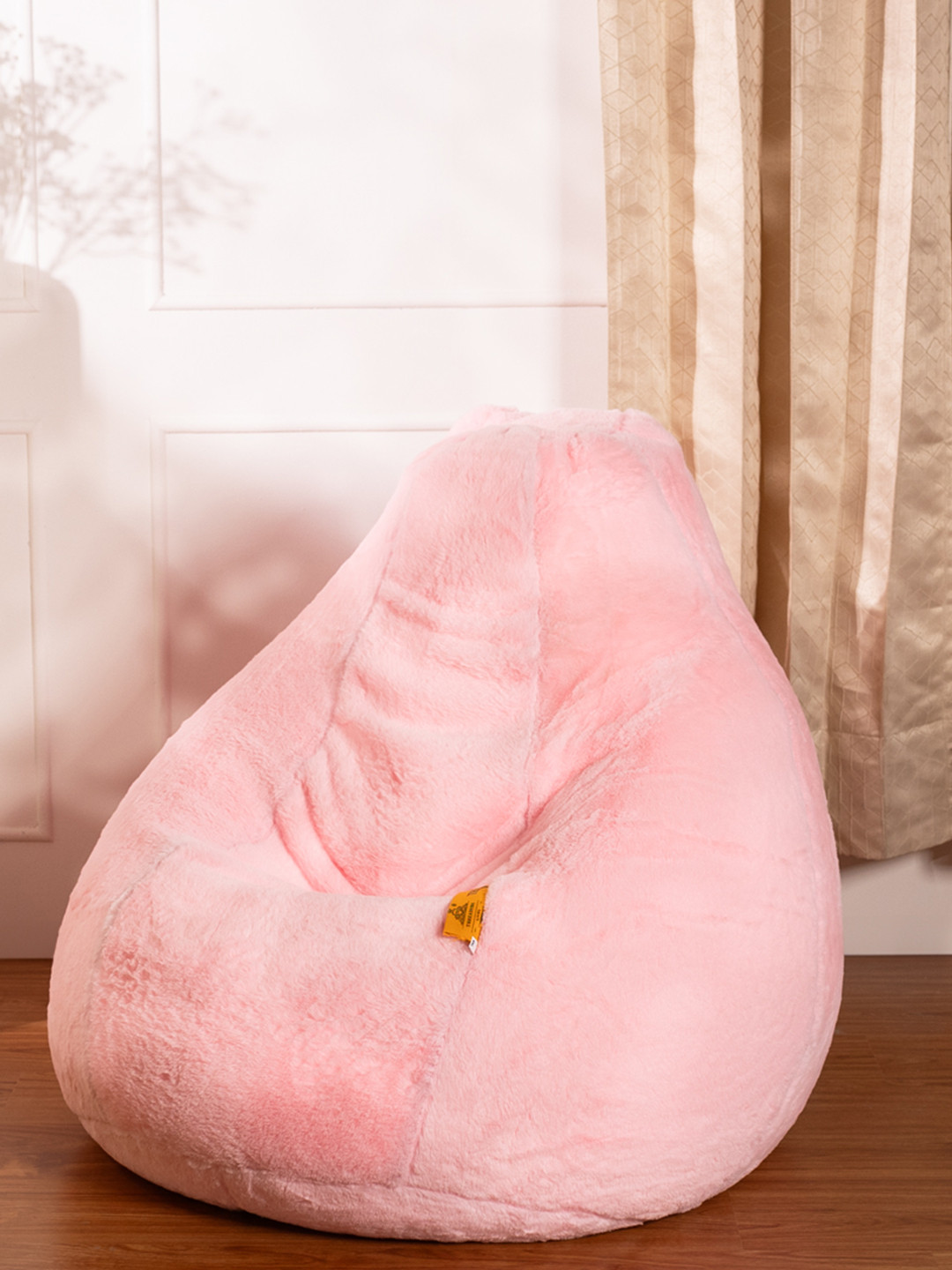 THREADVIBE LIVING Pink Bean Bag with Beans Filled