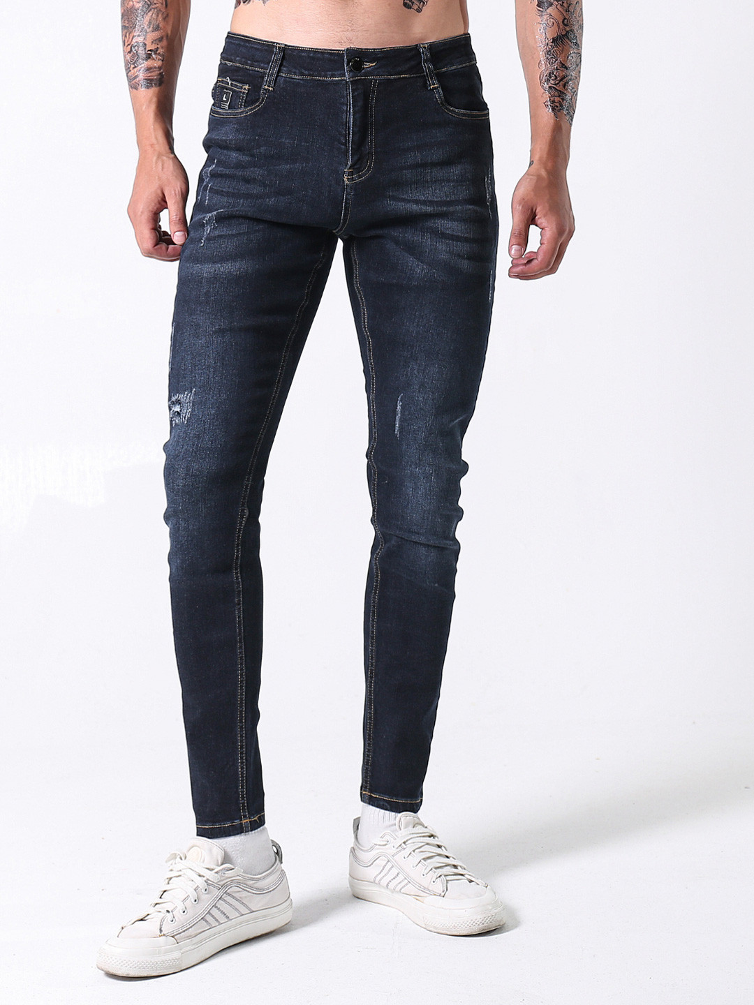 L'monte Men Skinny Fit Medium Shade Jeans