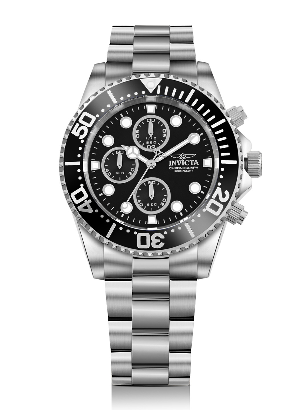 Invicta Men Dial & Stainless Steel Bracelet Style Straps Analogue Watch 1768