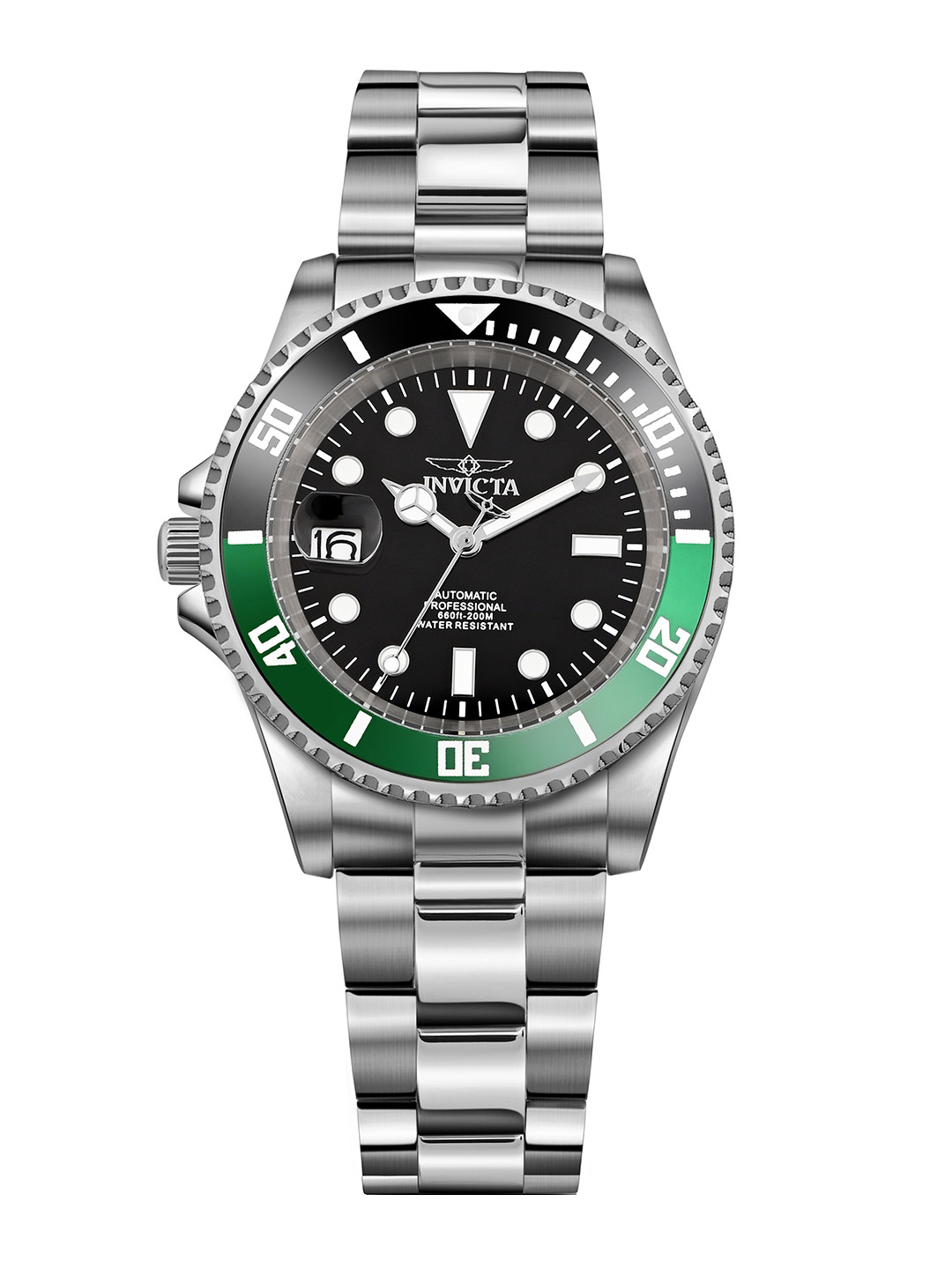 Invicta Men Round Dial & Stainless Steel Straps Analogue Automatic Watch 43975