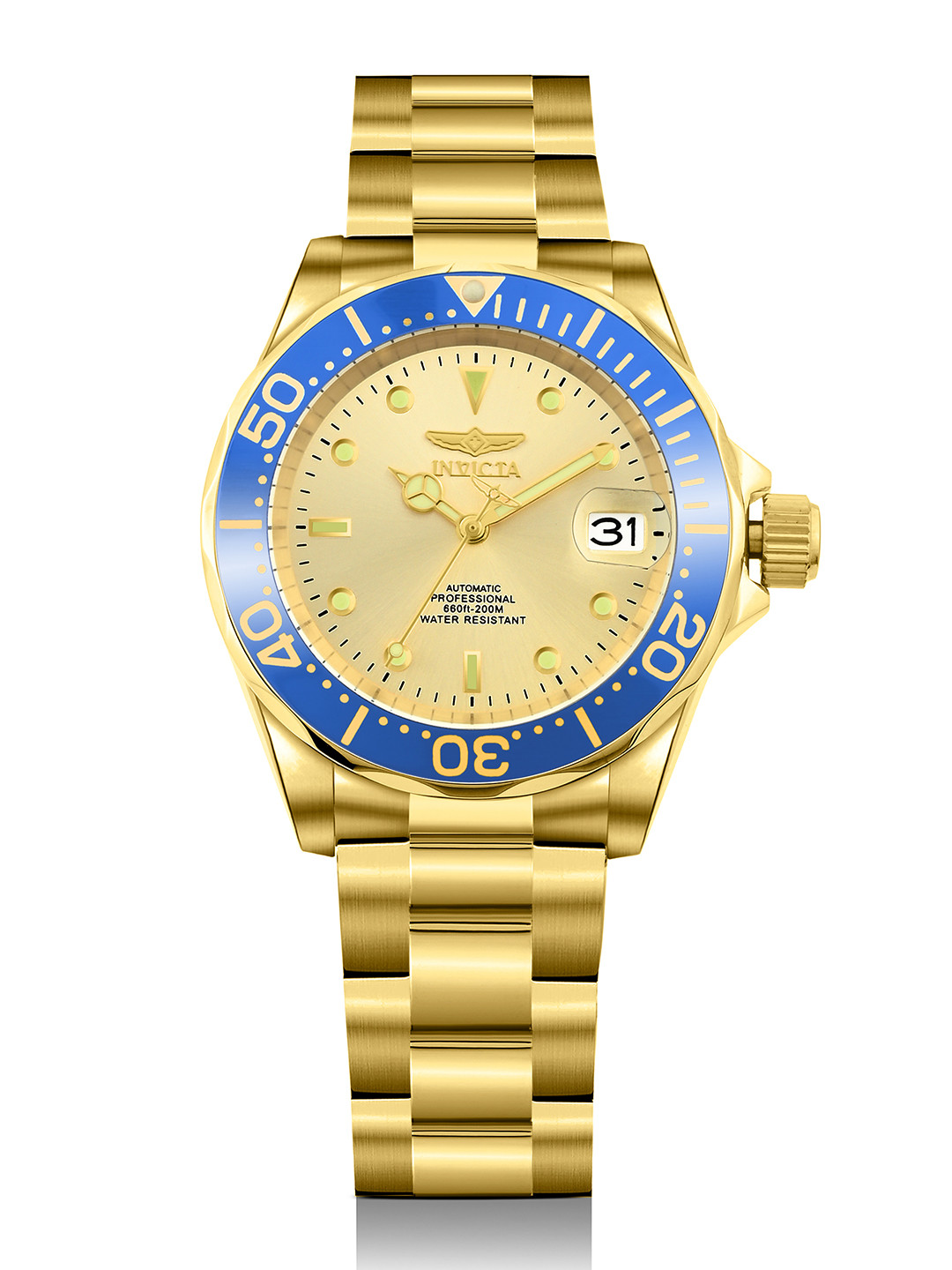 Invicta Men Dial & Stainless Steel Bracelet Style Straps Analogue Automatic Watch 9743