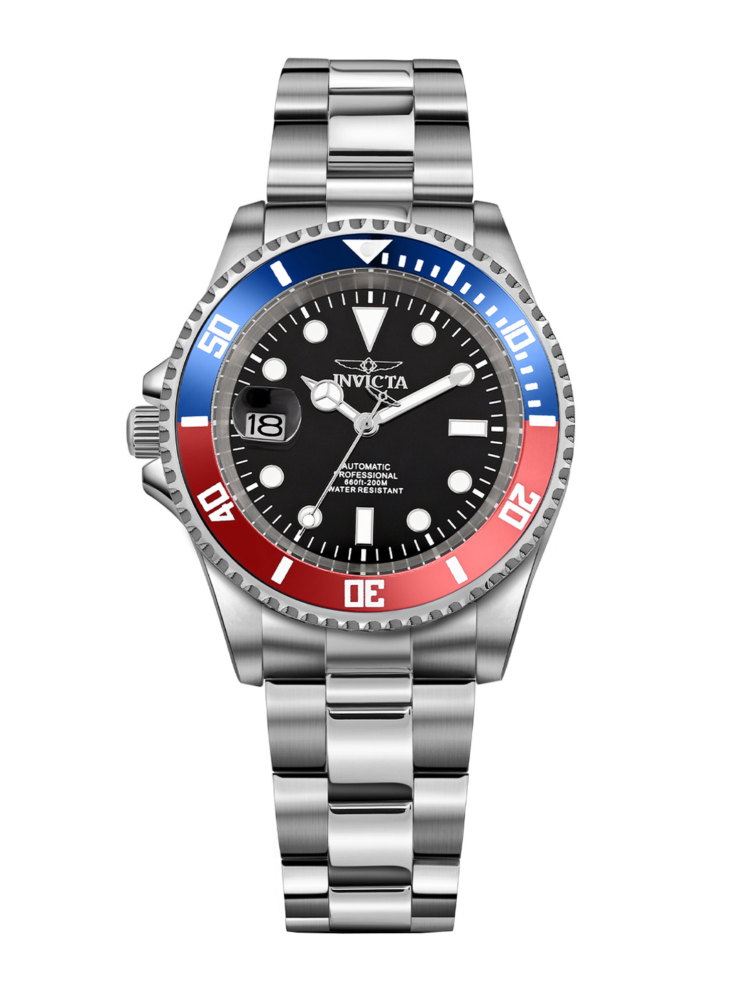 Invicta Men Round Dial & Stainless Steel Straps Analogue Automatic Watch 43976