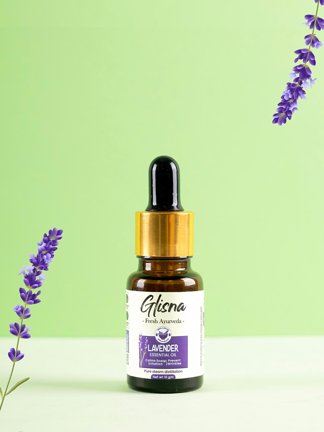 GLISNA Lavender Fresh Ayurveda Essential Oil - 10g