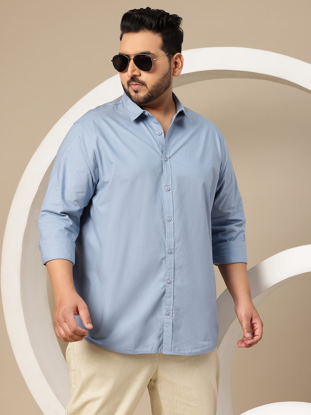 Sztori Men Plus Size Premium Pure Cotton Casual Shirt