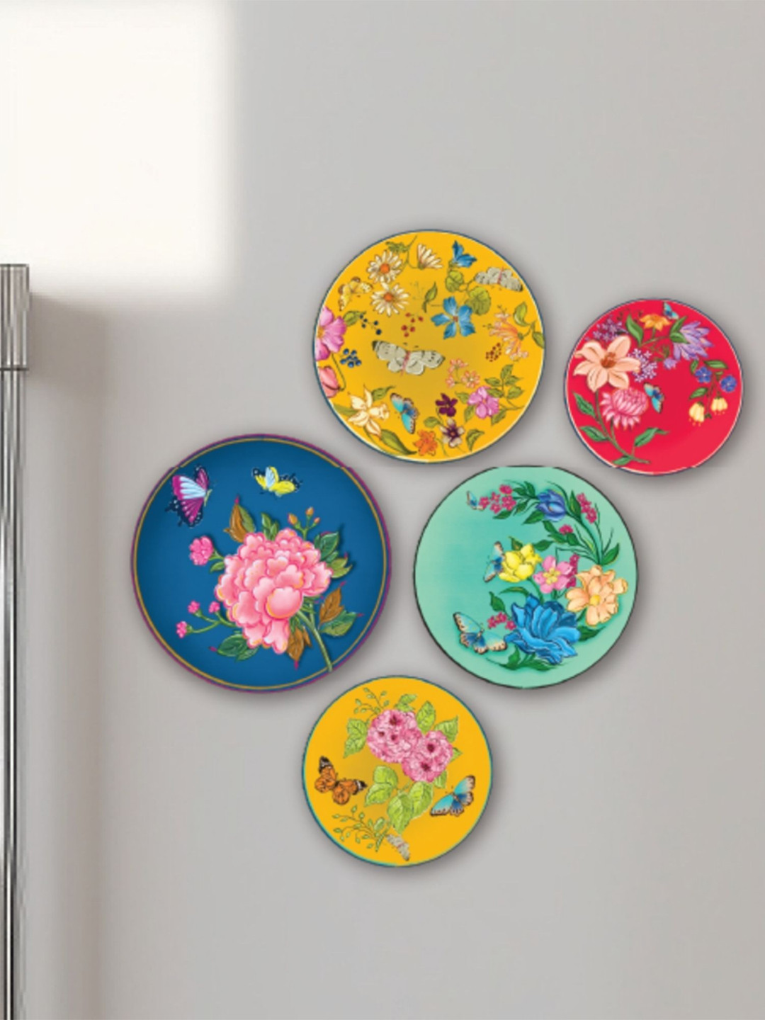 Ritualistic Set of 5  Pushpam Art  Fridge Magnet