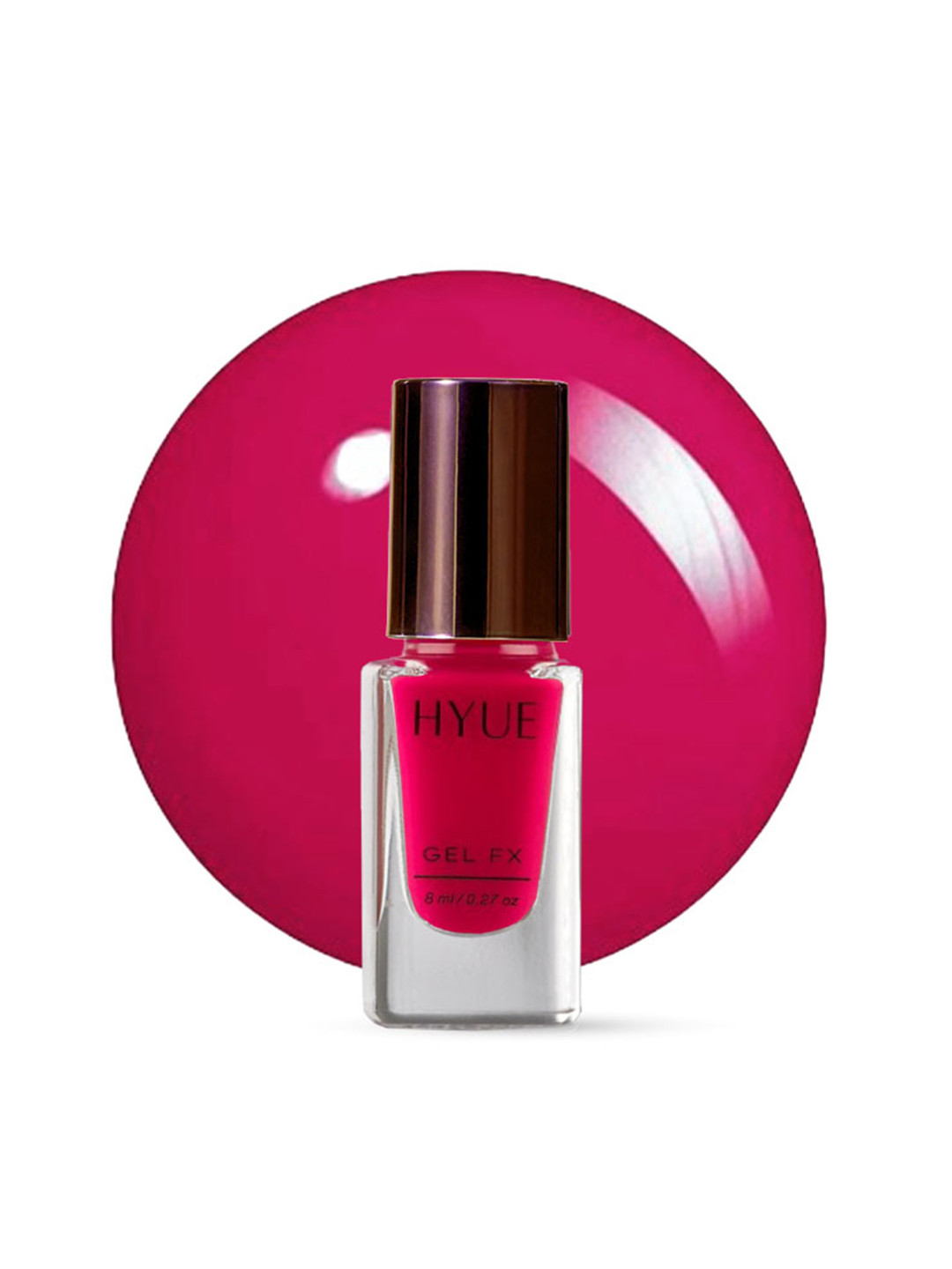 HYUE Gel FX Nail Paint Cerise Quick Dry and Chip Resistant - 14 Day Long Wear 8ml
