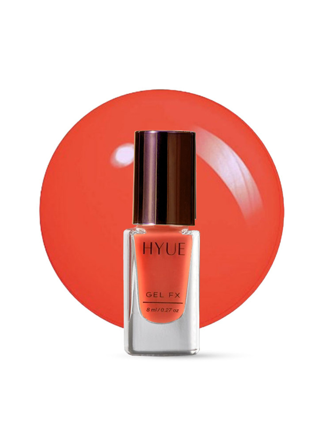 HYUE Gel FX Nail Paint Burnt Sienna Quick Dry and Chip Resistant - 14 Day Long Wear 8ml