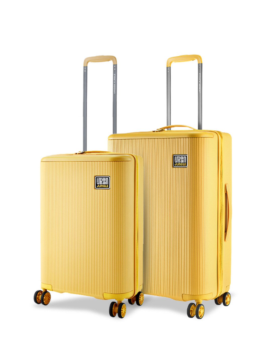 Urban Jungle By Safari Yellow Light Weight Hardside Set of 2 Polycarbonate Trolley