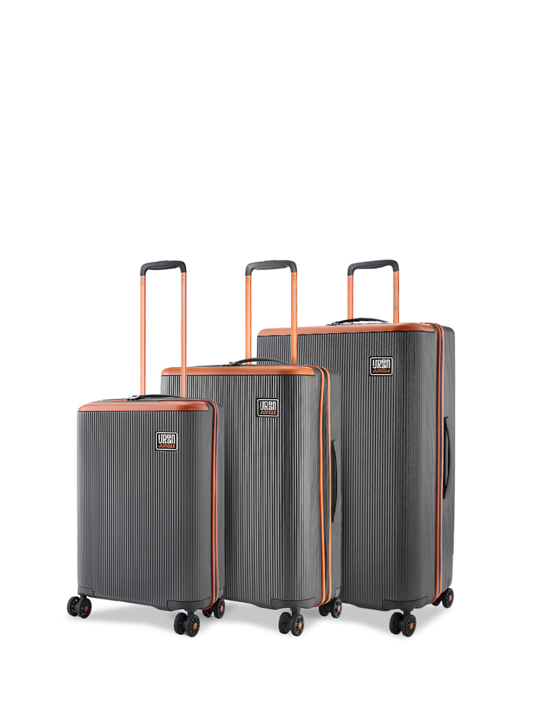 Urban Jungle By Safari GreyLight Weight Hardside Trolley Set of 3 Polycarboante Suitcase