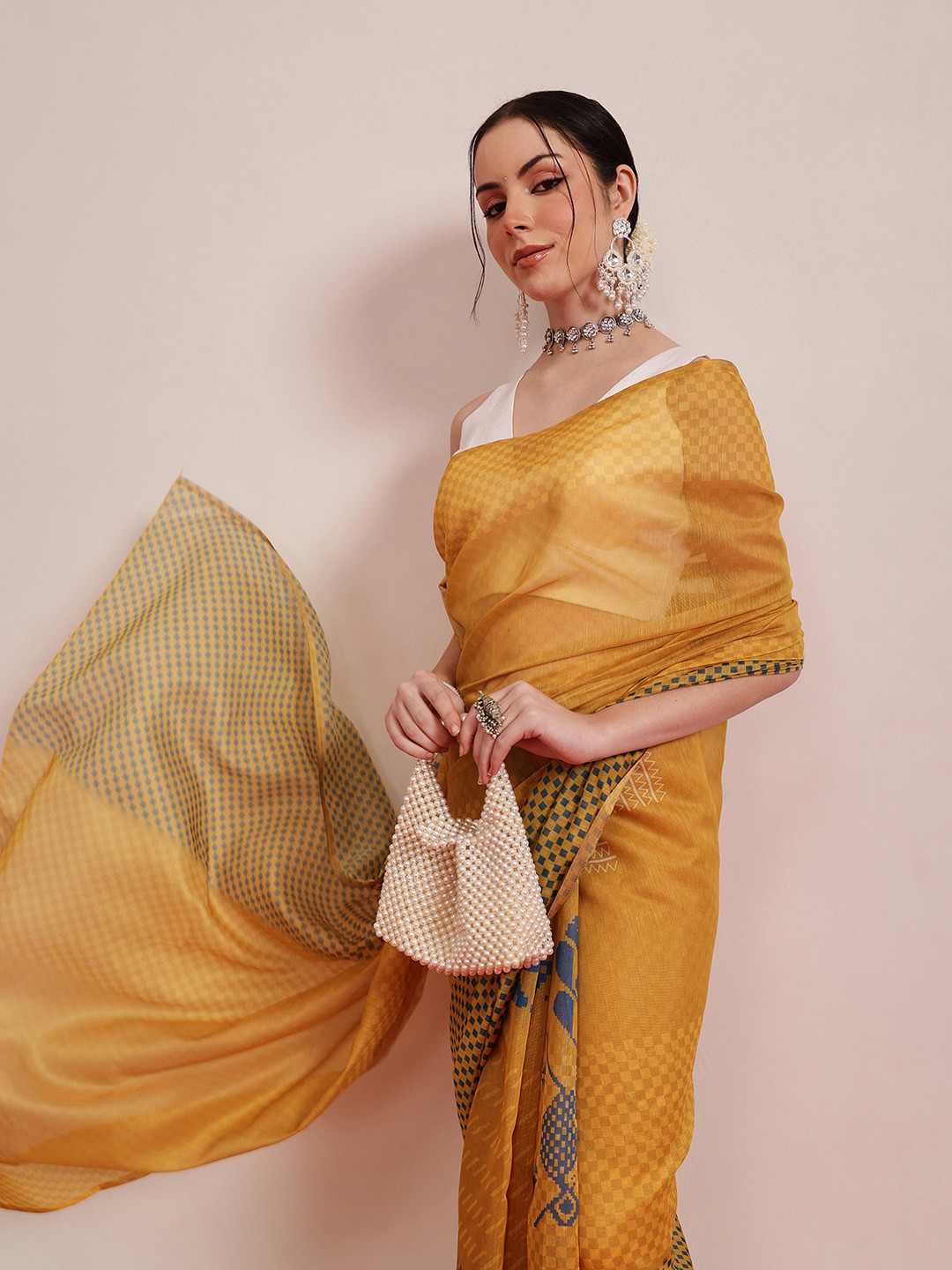 Silk Land Chanderi Digiatl Printed Saree