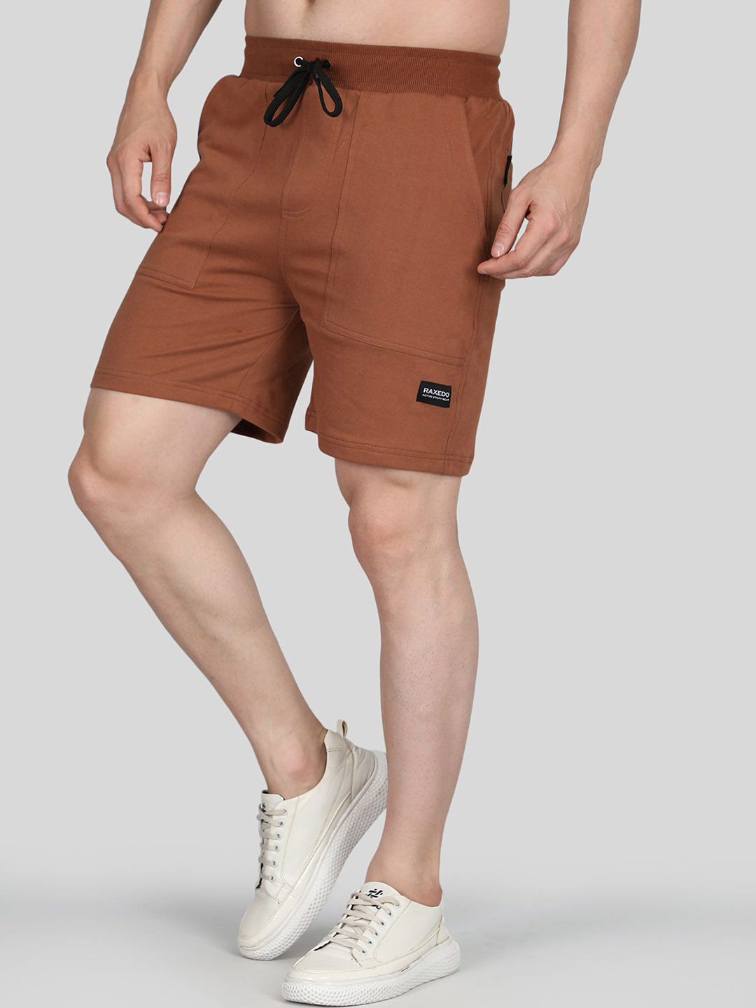 Raxedo Men Cotton Summer for Men- Relaxed Fit Oversized Comfortable Knee Length Shorts