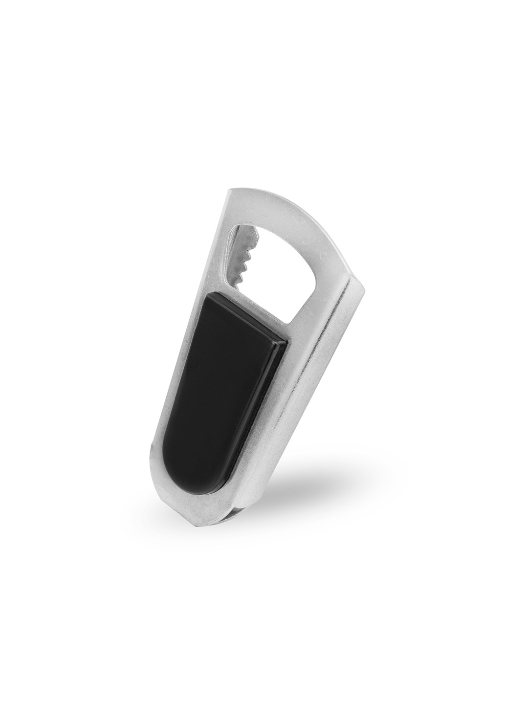 Fackelmann White and Black Stainless Steel Rust-Resistant Bottle Opener and Closer - 8cm