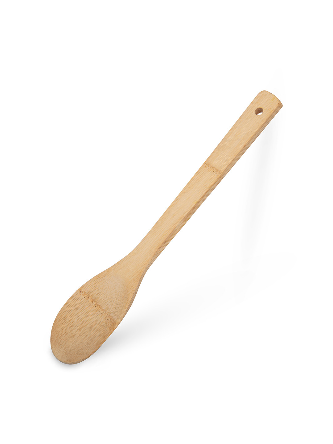 Fackelmann Brown Solid Non-Stick Bamboo Spoon 30cm Long Made From Pure Natural Bamboo