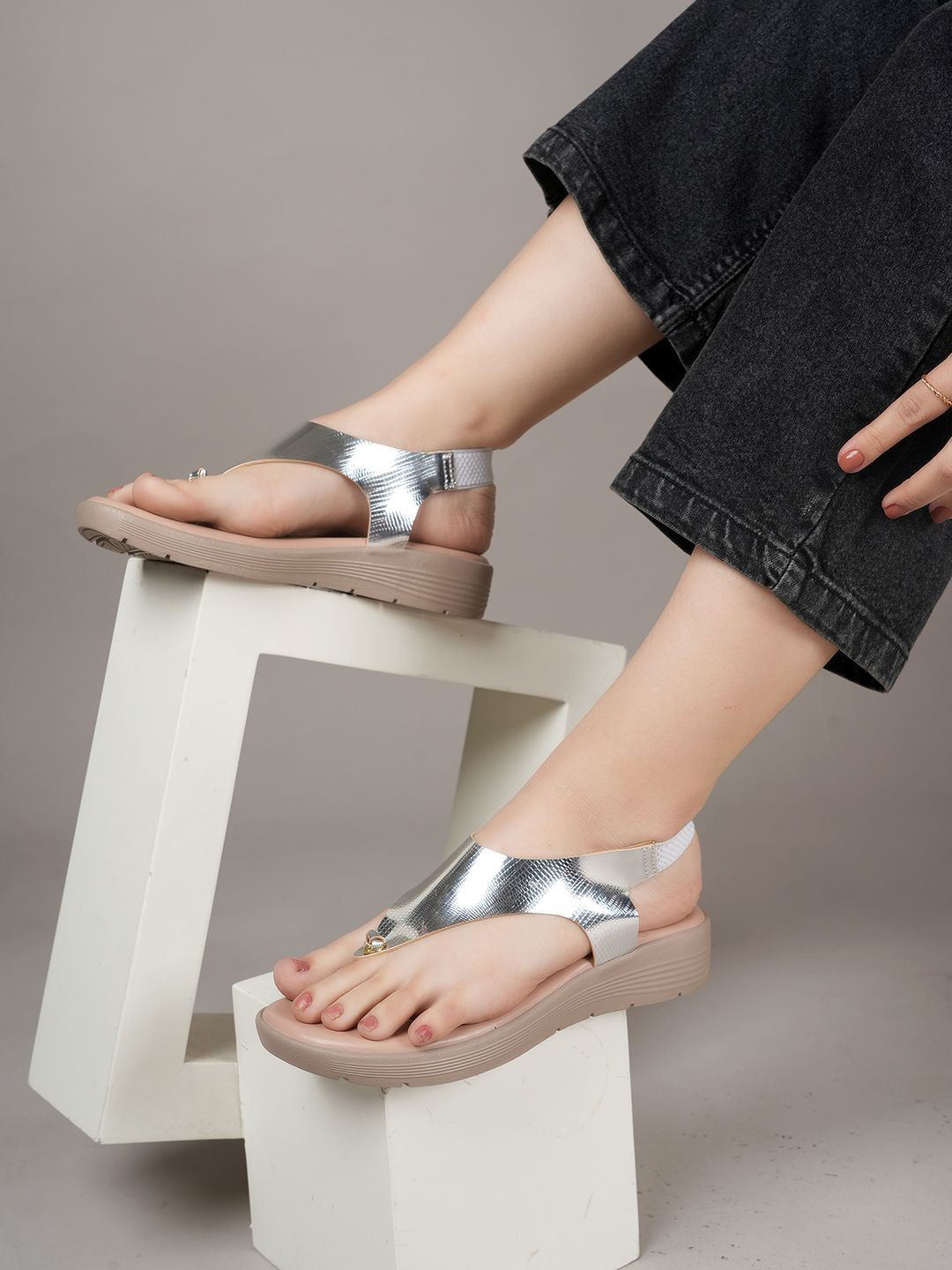 Lavie  Wedge T Strap Flats