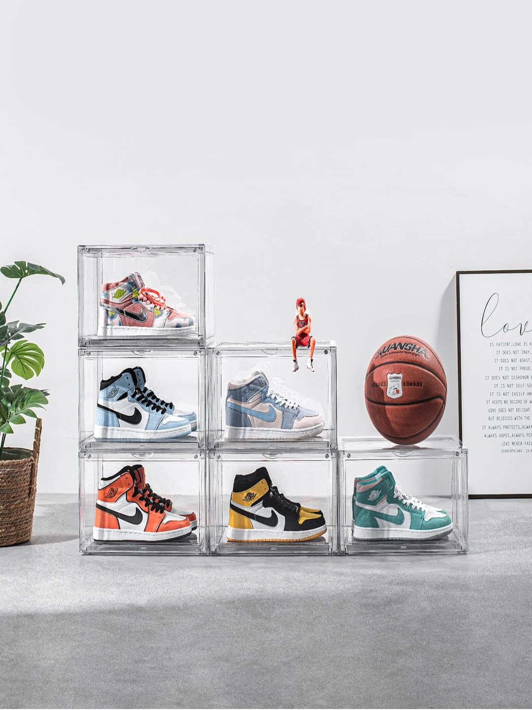 Sasimo Transparent 6 Piece Water Resistant Shoes Organisers