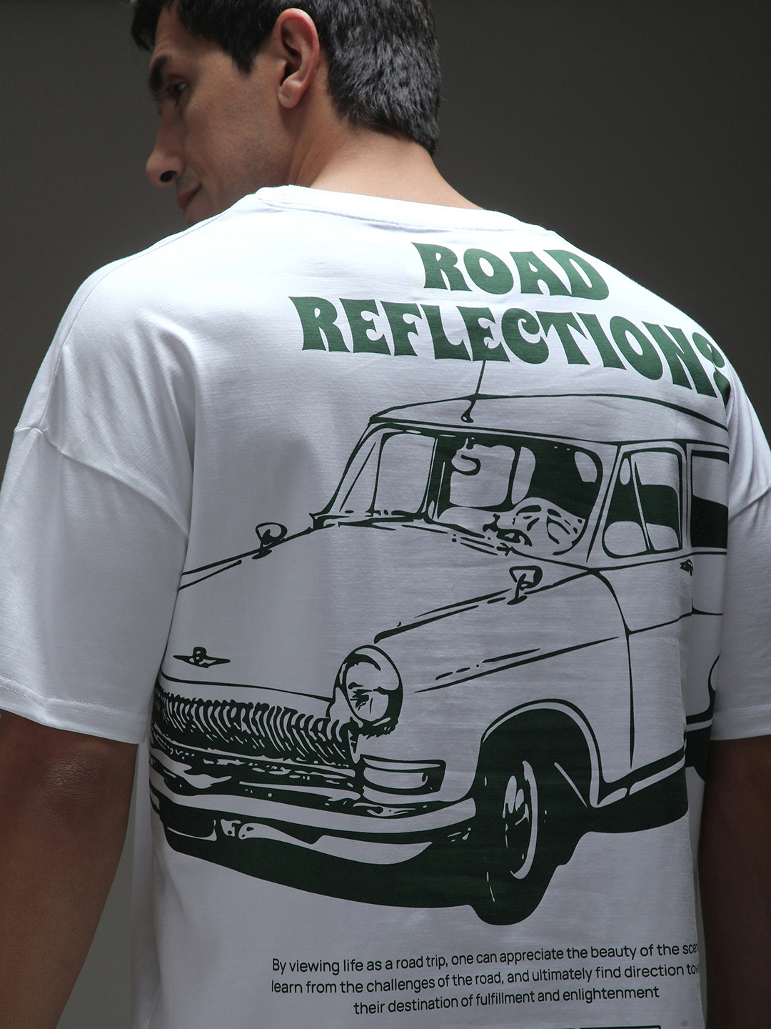 Stormborn Men Drop-Shoulder Printed Cotton Oversized Tshirt