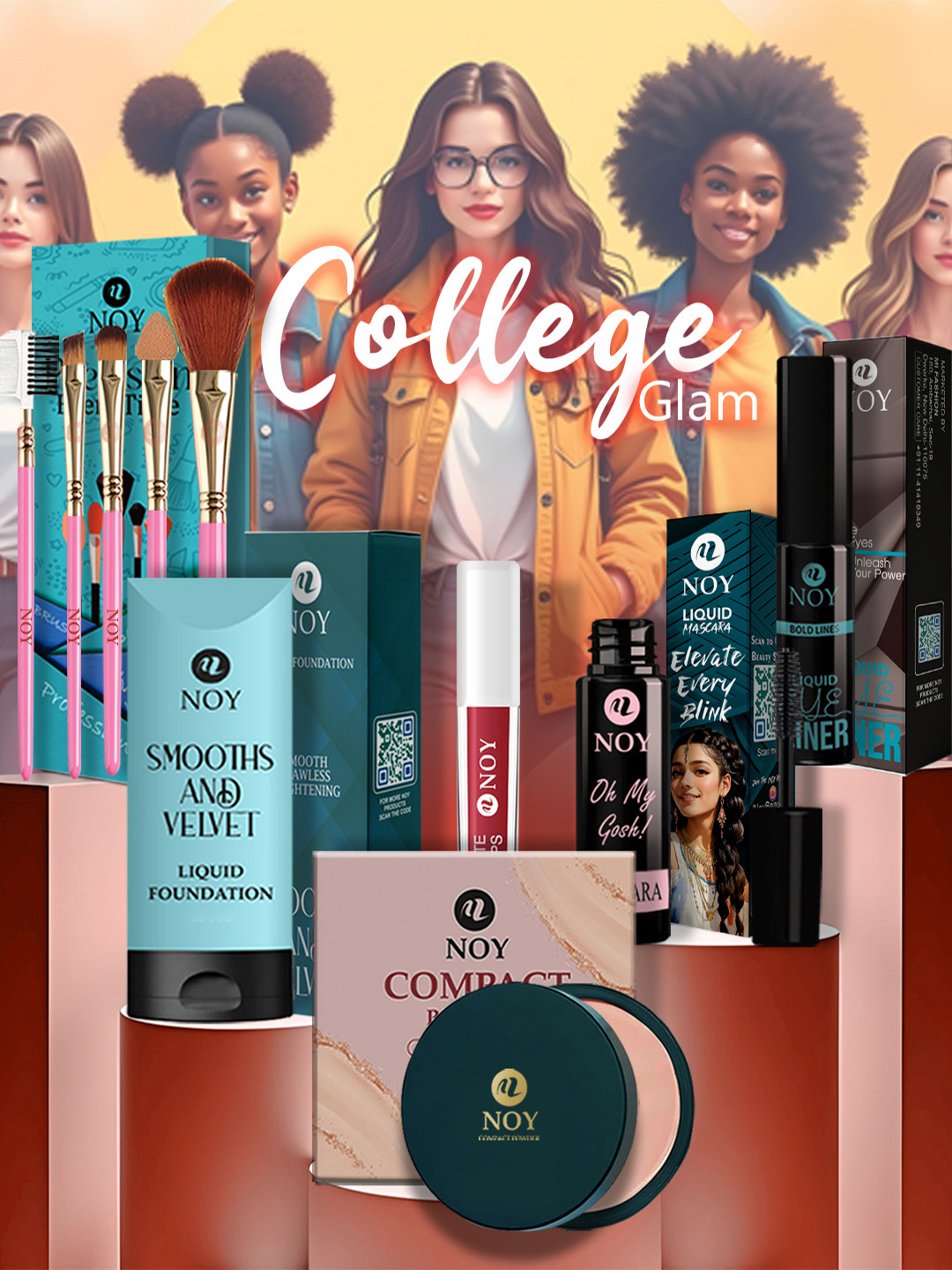 NOY Set of 10 All-in-One Makeup Kit