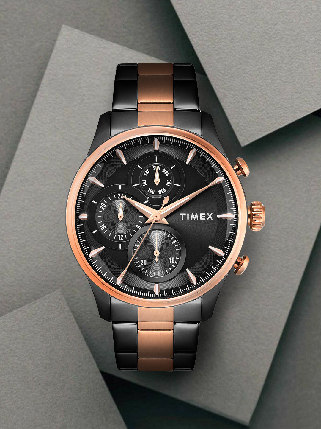 Timex Multifunction Gunmetal Dial Men Watch - TWEG28103