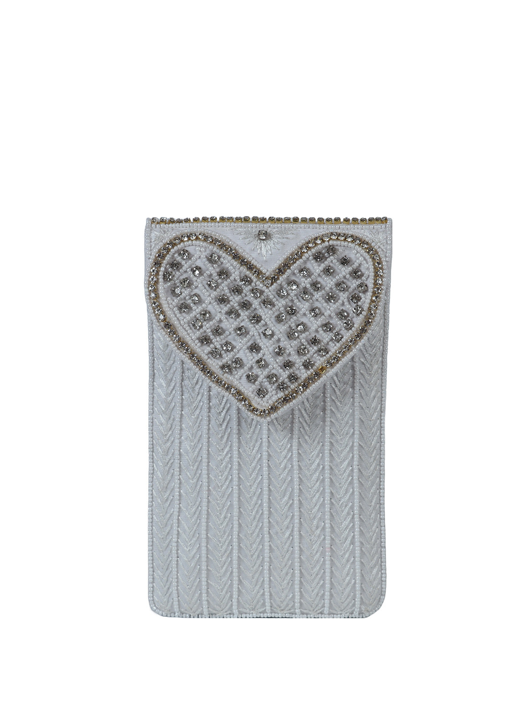 Kaarnis White Angel Embroidered Mobile Bag