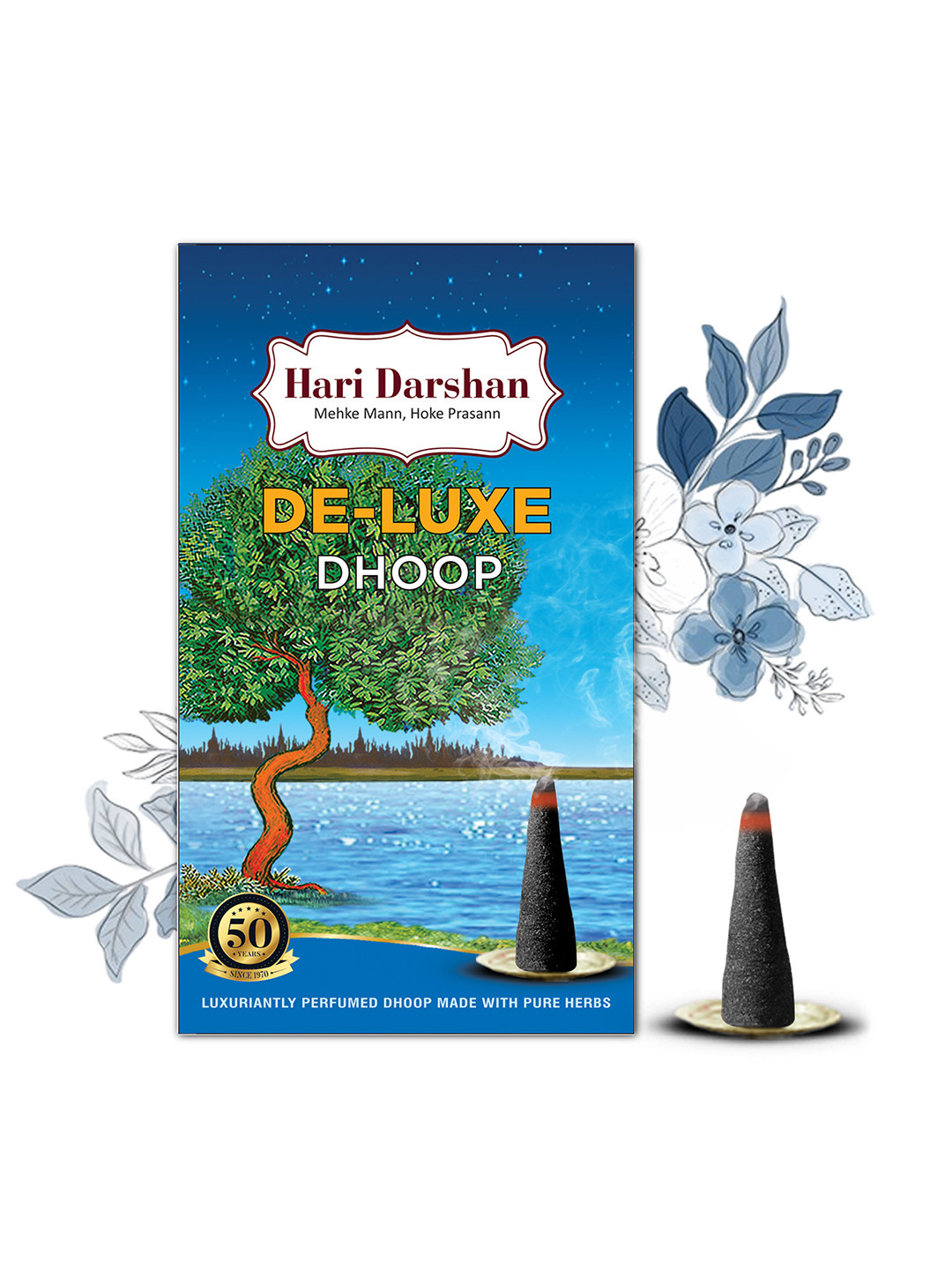 Hari darshan Pack of 12 Deluxe Wet Dhoop Sticks - 20 Sticks Each