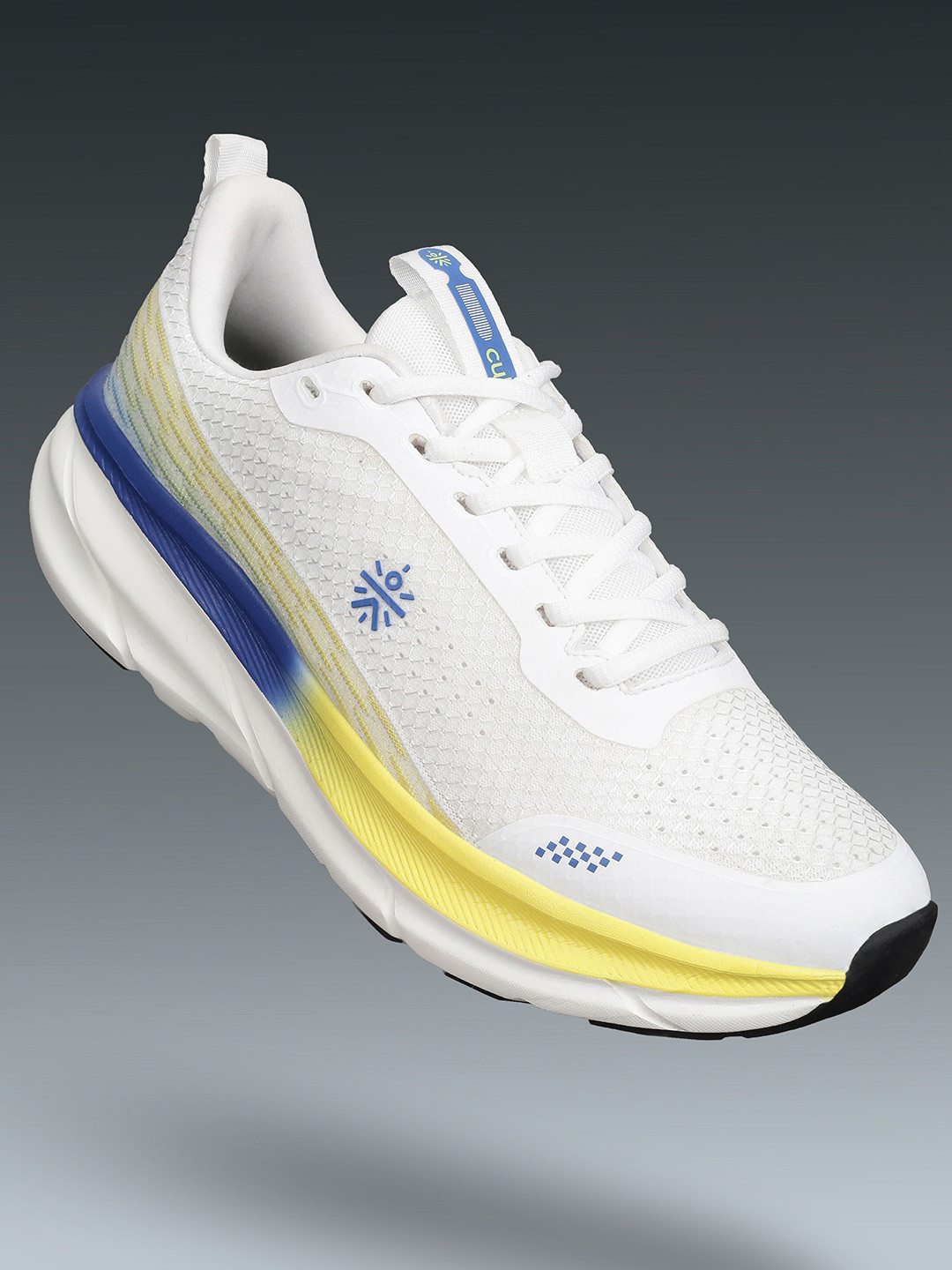 CULT Strion Men White Lime Yellow Running Shoes