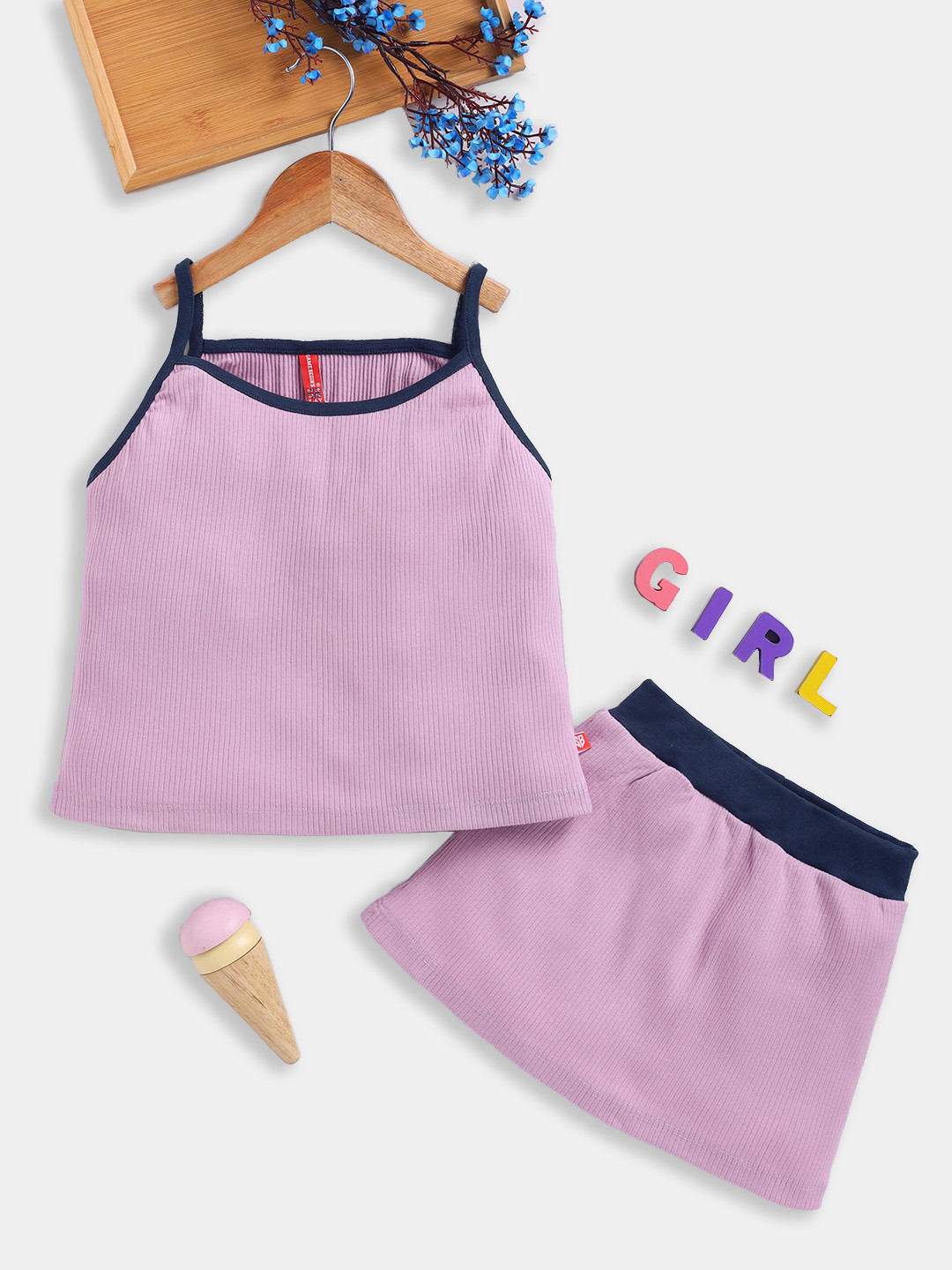 Here&Now X Game Begins Girls Top with Skirt
