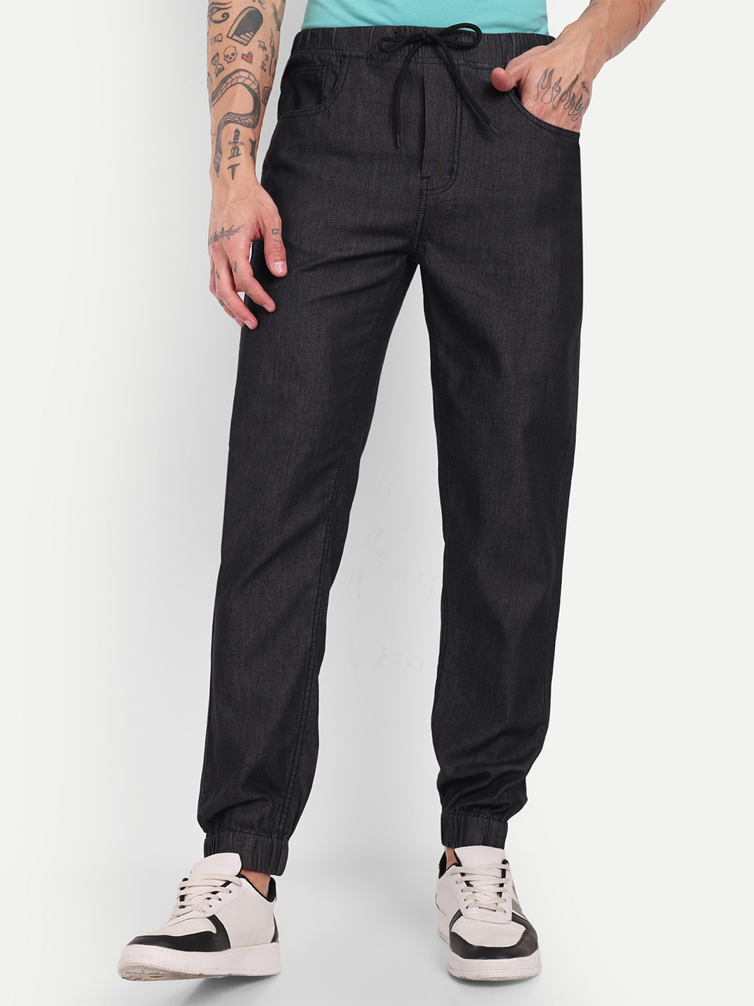 COSMIC Men Mid-Rise Denim Jogger Jeans