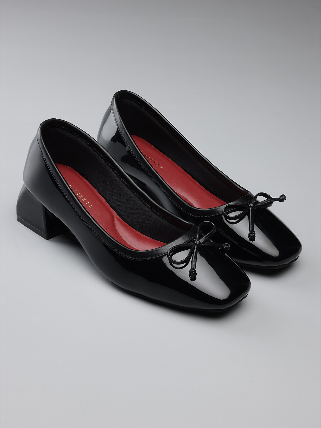 Lino Perros Hepburn Noir Women Block Heel Pumps with Bows