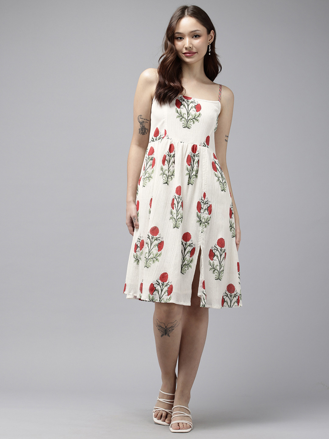 Stellaxmi 24 Floral Print A-Line Mini Dress