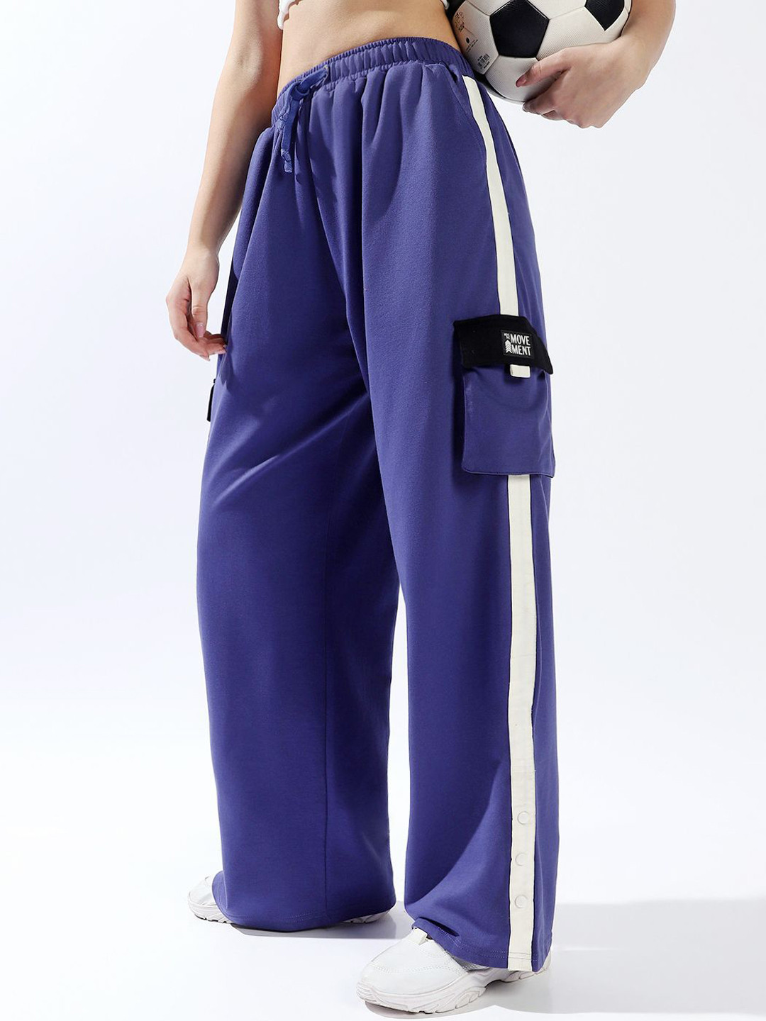 Hubberholme Women Relaxed Fit Pure Cotton Cargos Tracks