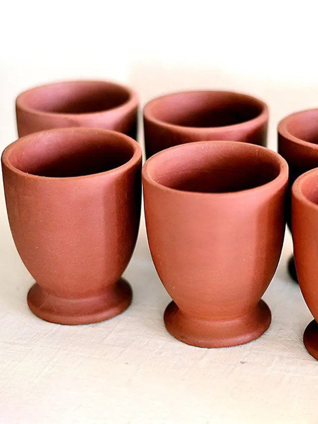 AMALAFIEE CERAMICS Rakshabandhan Gift Red Terracotta Microwave Safe 4 Piece Mugs-200ml