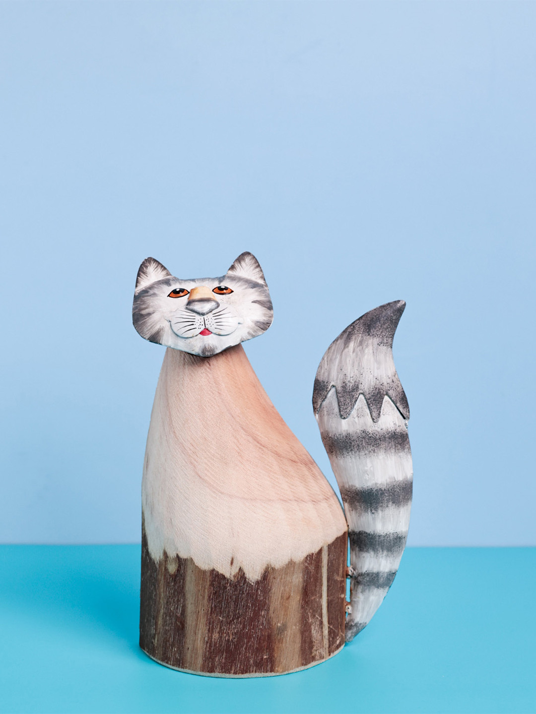 The Wishing Chair Snickers Beige Wood Natural Living Room Large Showpiece - 8.3 Inches