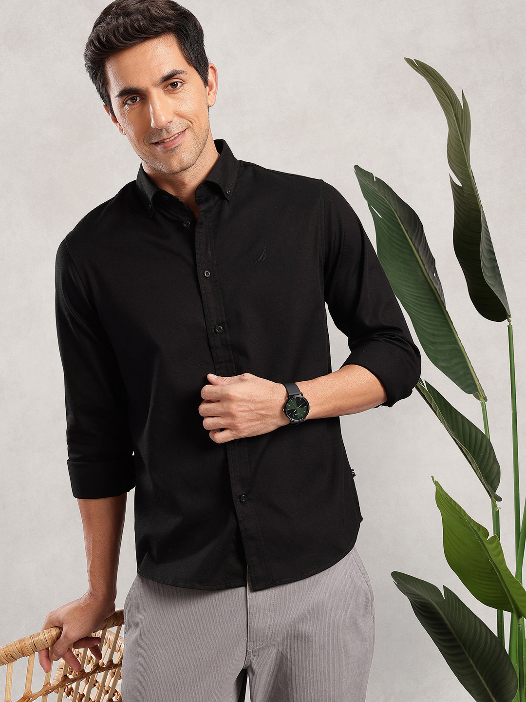 Nautica Men CottonCore Slim Fit Casual Shirt