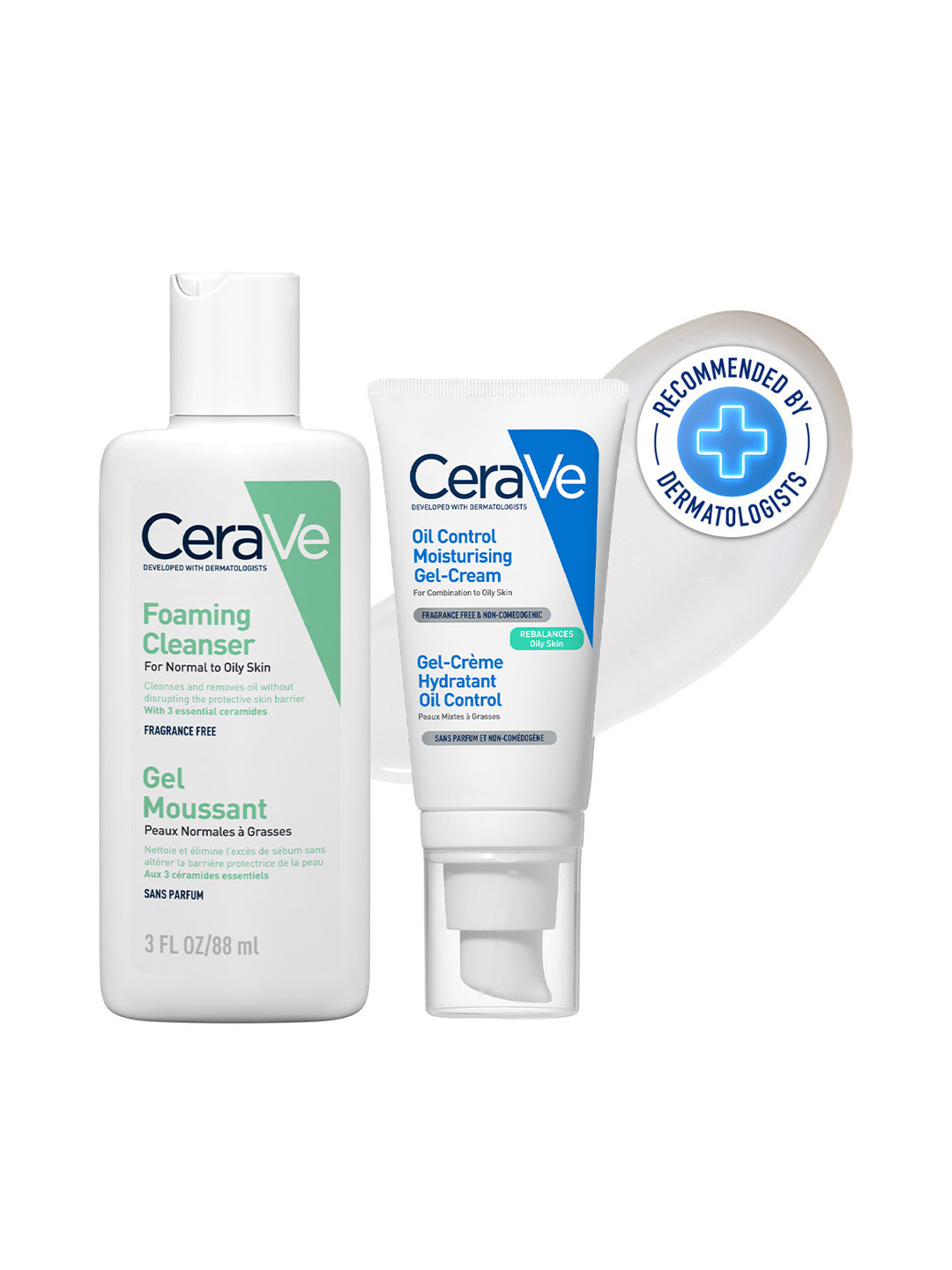CeraVe Oil Control Gel Moisturizer & Foaming Face Wash Combo for Oily & Combination Skin